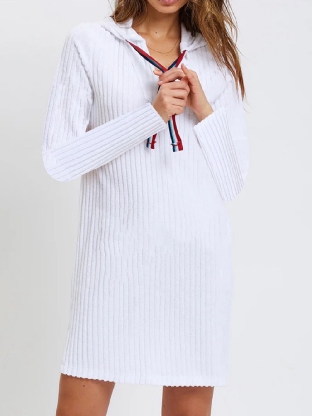 Sol Angeles Santa Rosa Poncho Dress Towel Terry Hooded Terrycloth Medium NEW
